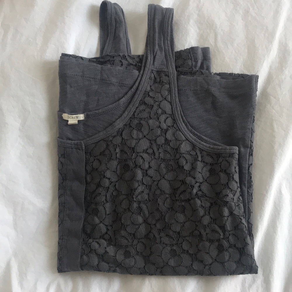 J.Crew Cotton Lace Tank Top